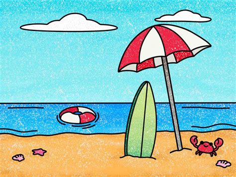 easy beach drawings|Beach Drawings .